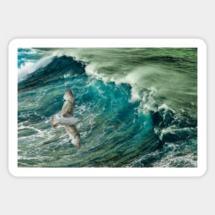 Cresting the waves Sticker